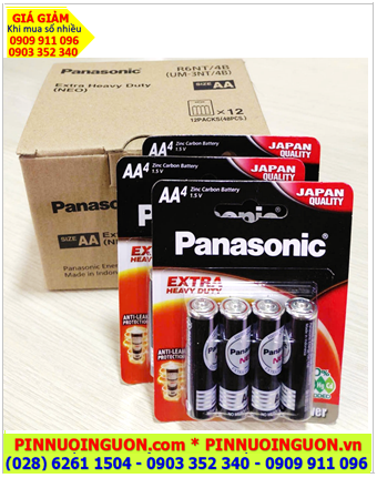 COMBO mua 01hộp=48 viên Pin AA 1.5v Panasonic R6NT/4B Extra Heavy Duty _Giá chỉ 189.000/HỘP